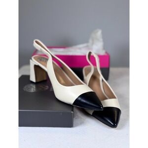 New Vince Camuto Hamden‑CT Slingback Pump – Creamy White/Black US 12 M, BOXED